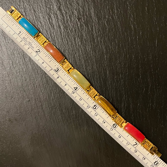 Gemstone Magnetic Chinese Characters Bracelet Marked 316L S.Steel - Picture 7 of 13